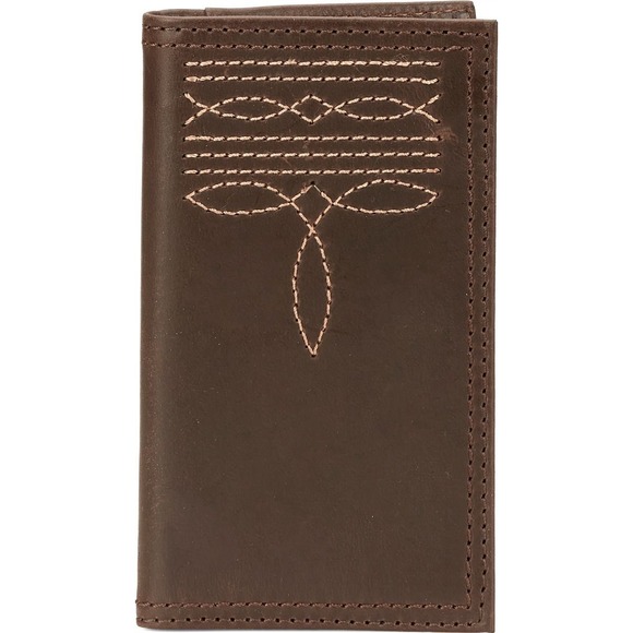 Other - Justin Jr Rodeo Wallet Brown Genuine Leather NWT Boot Stitch